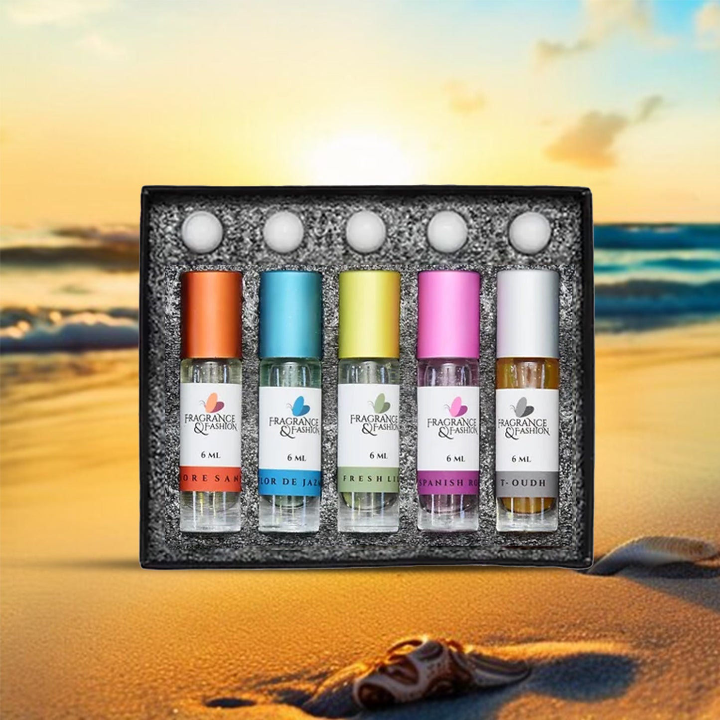 Set of 5 Premium Natural Attar